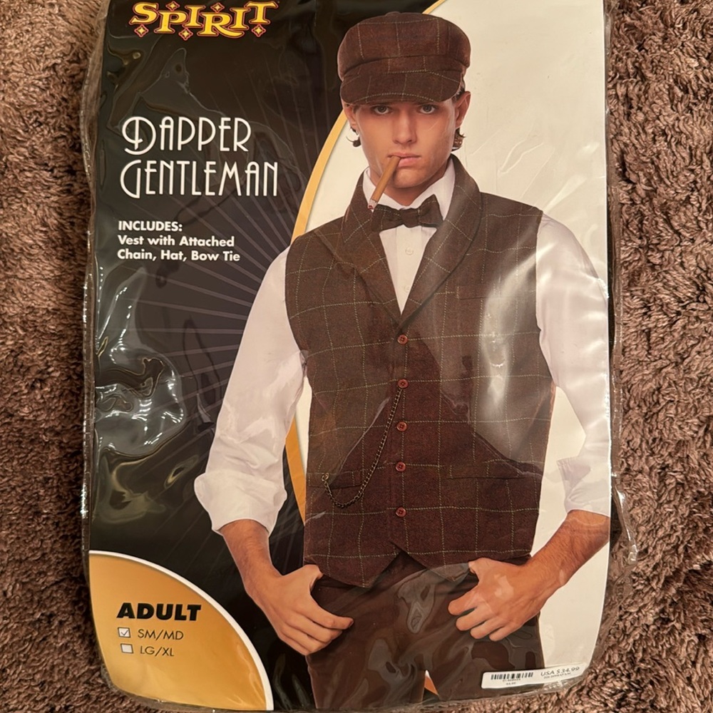 Adult Sm/Md Dapper Gentleman costume